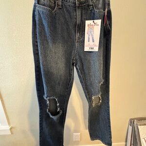 YMI Blue High Rise Distressed Jeans